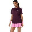 Haut Court SS pour femme, couleur aubergine