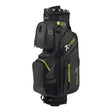 Big Rick Water-Resistant Cart Bag Charcoal/Black/Lime