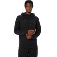 Pull polaire noir à col rond pour homme