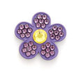 Flowers Swarovski Crystal Ballmarker Violett-Gelb
