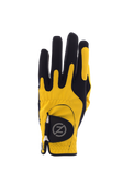 Zero Friction Compression-Fit Golf Glove Men's Yellow Left (for right-handed golfers)