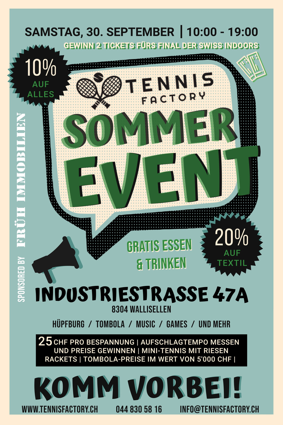 Tennis Factory - Grosser Sommerevent in Wallisellen ZH