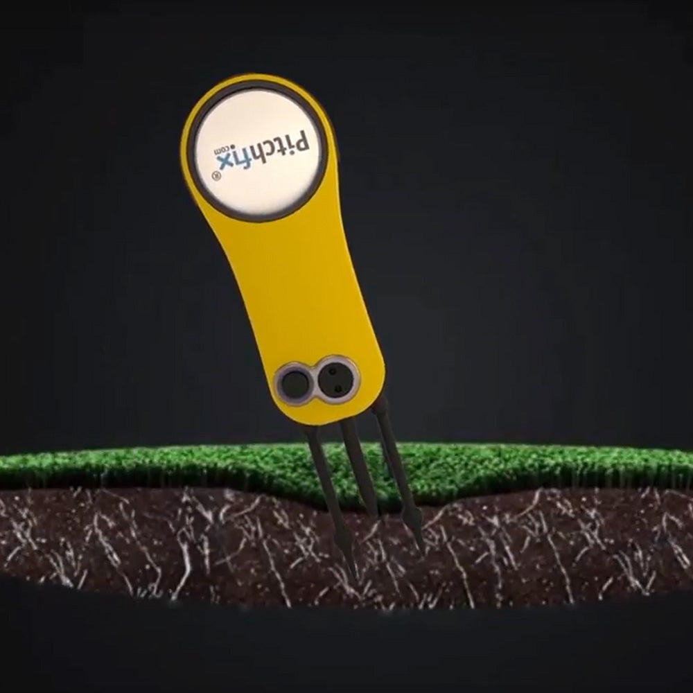Pitchfix Fusion 2.5 Divot Tool Yellow-White