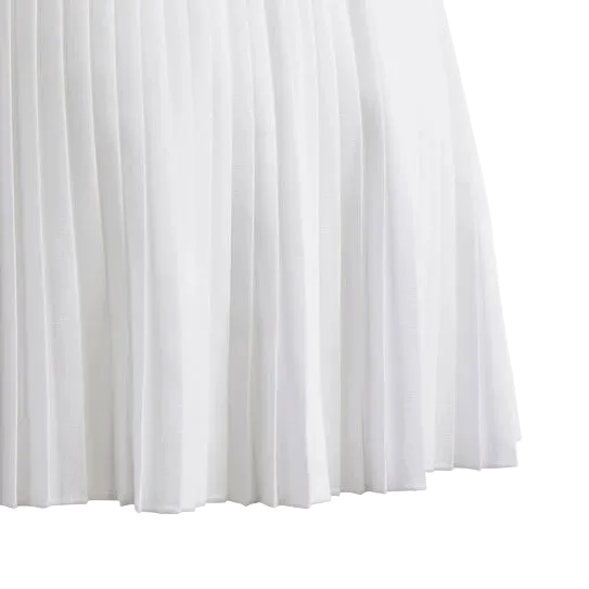 Girls' Club Pleated Skirt White