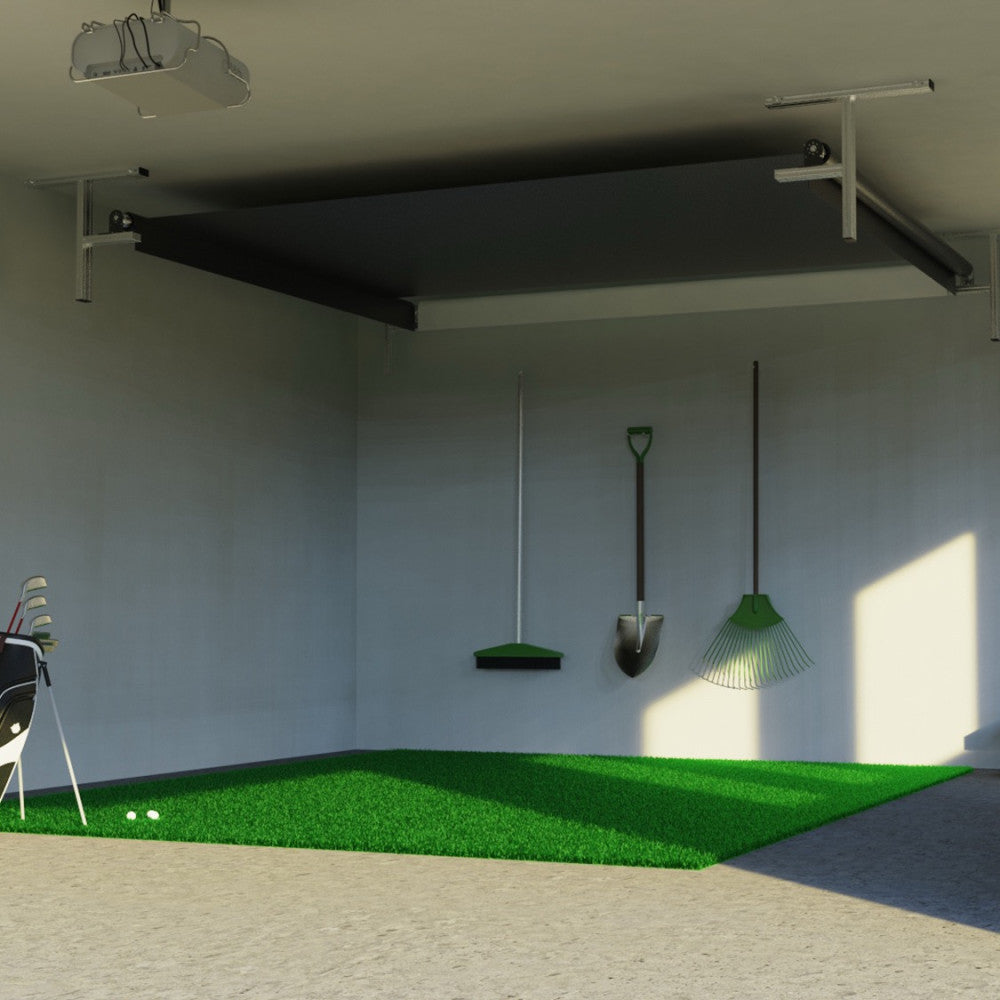 Vanish 13 einfahrbares Golfsimulator-Studio 3,7 x 3 x 1,5 m Handkurbel
