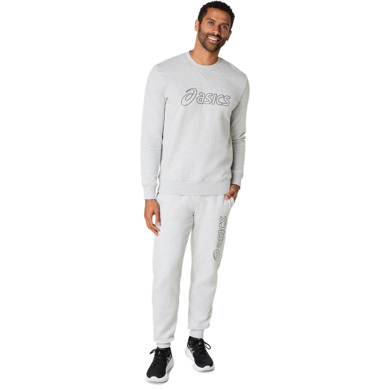 ASICS Logo Trainingshose Herren Grau