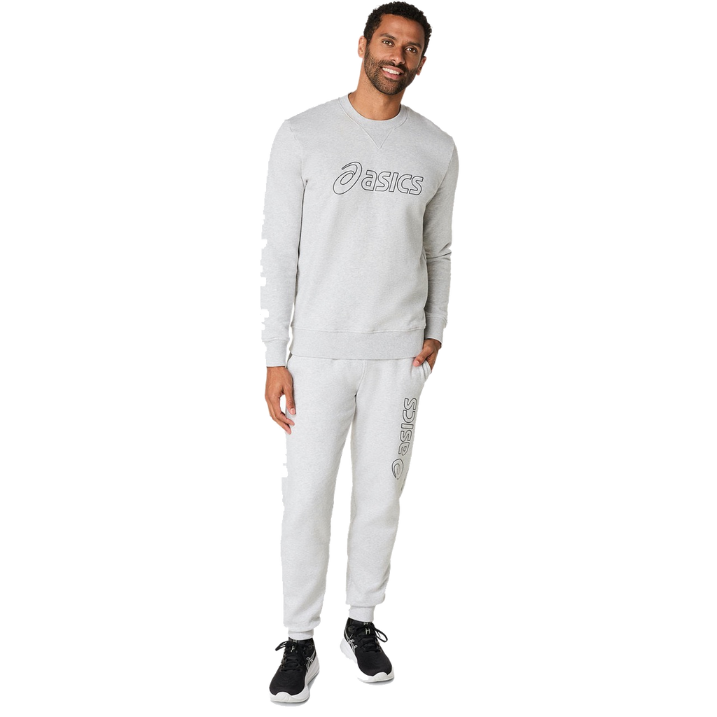 Pantaloni da allenamento con logo ASICS da uomo, grigi
