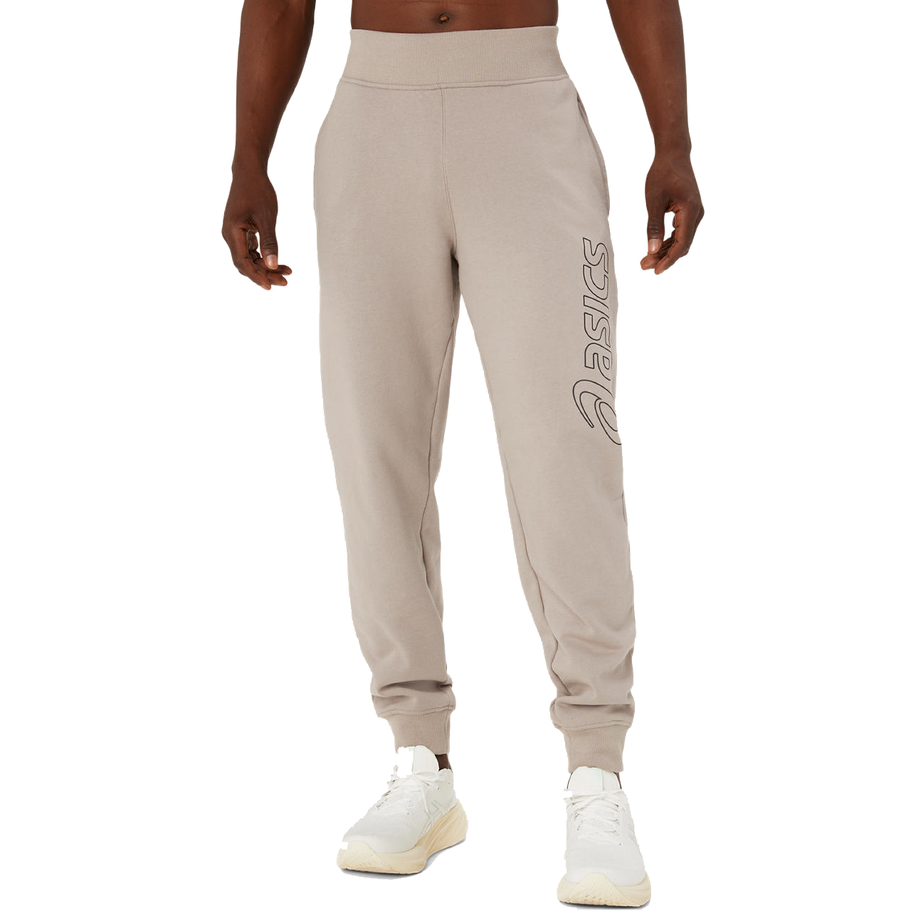 ASICS Logo Sweat Pantalon Hommes Gris