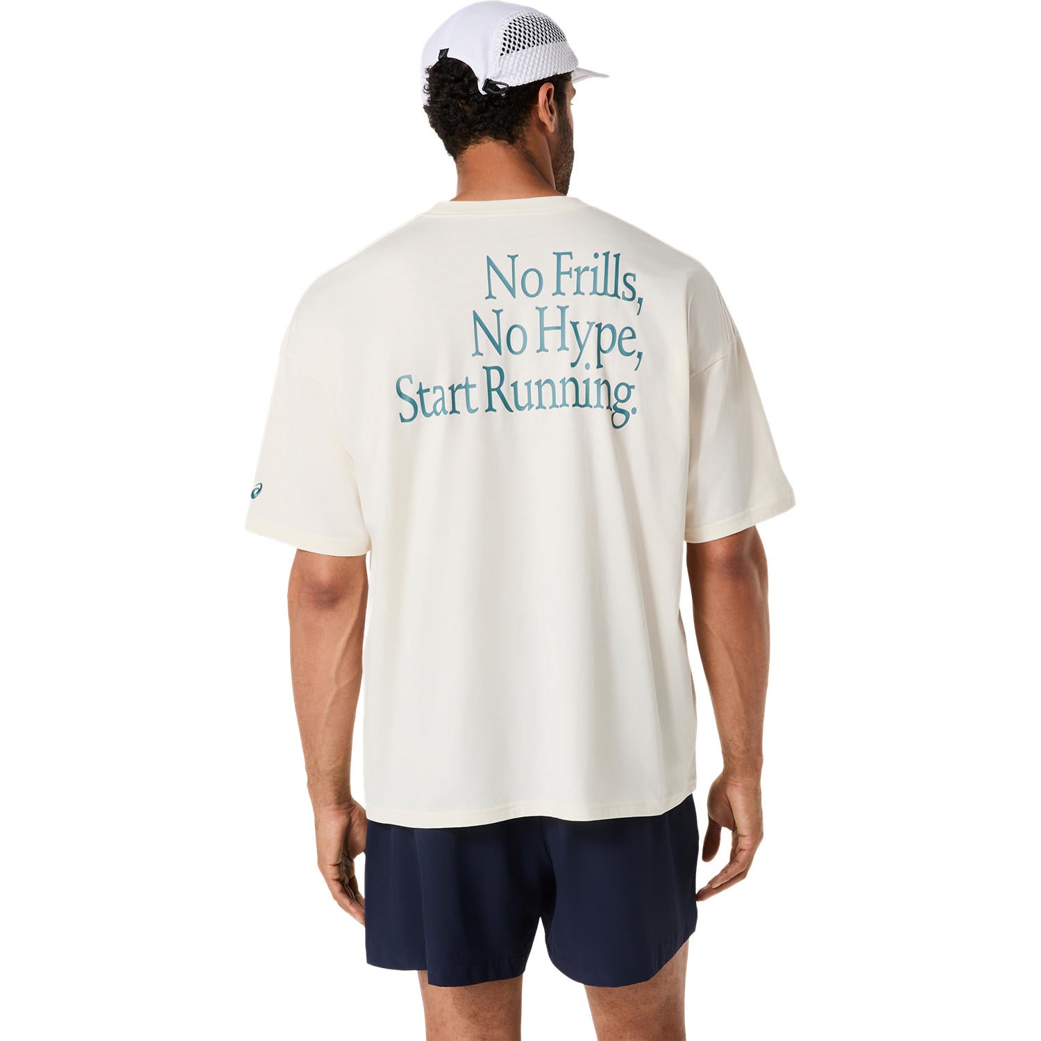 Runner Message Graphic T-Shirt Herren Cream