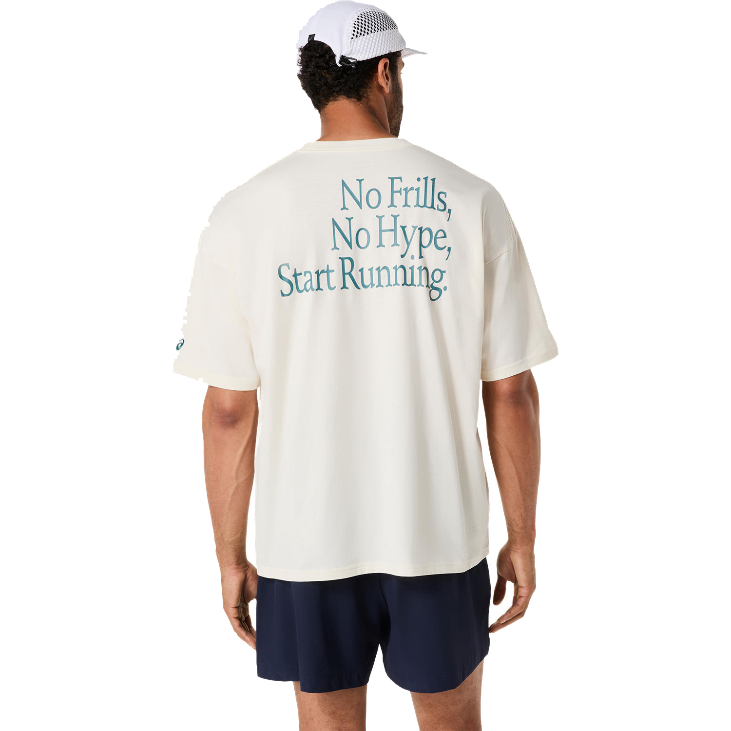 Runner Message Graphic T-Shirt Men Cream