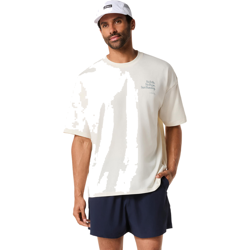 Runner Message Graphic T-Shirt Herren Cream