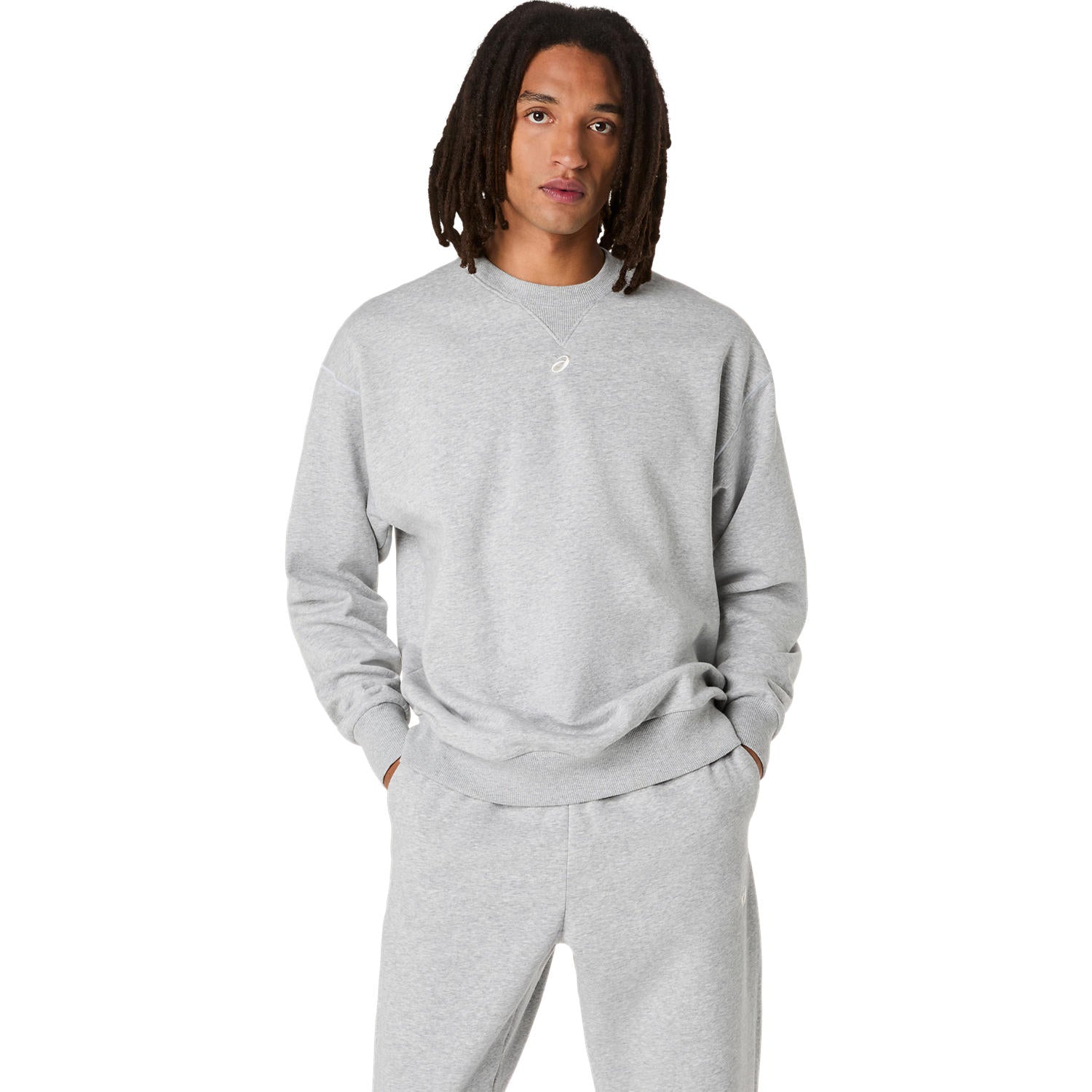 Fleece Crew Neck Herren Grau