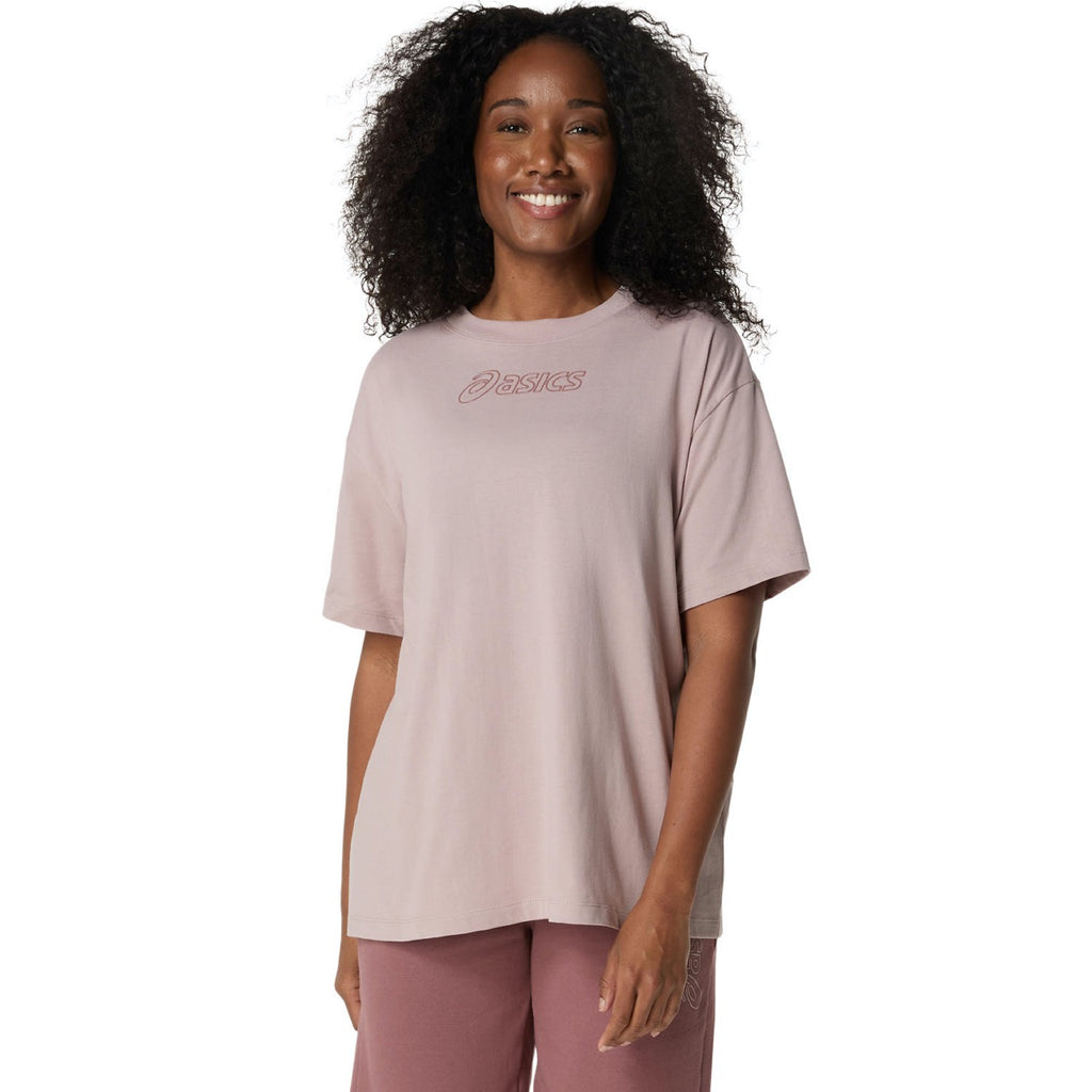 ASICS Logo T-Shirt Damen Fawn