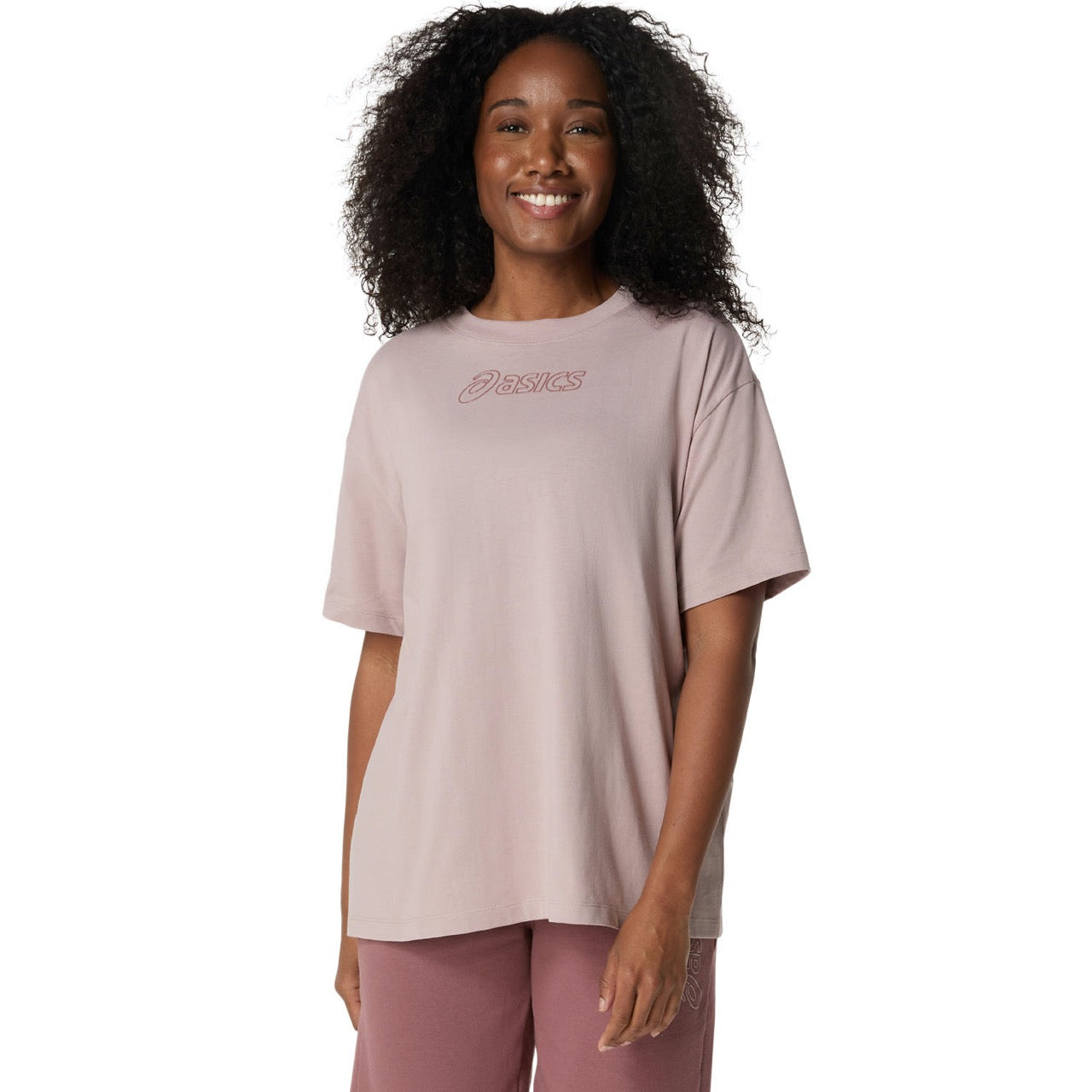 ASICS Logo T-Shirt Damen Fawn