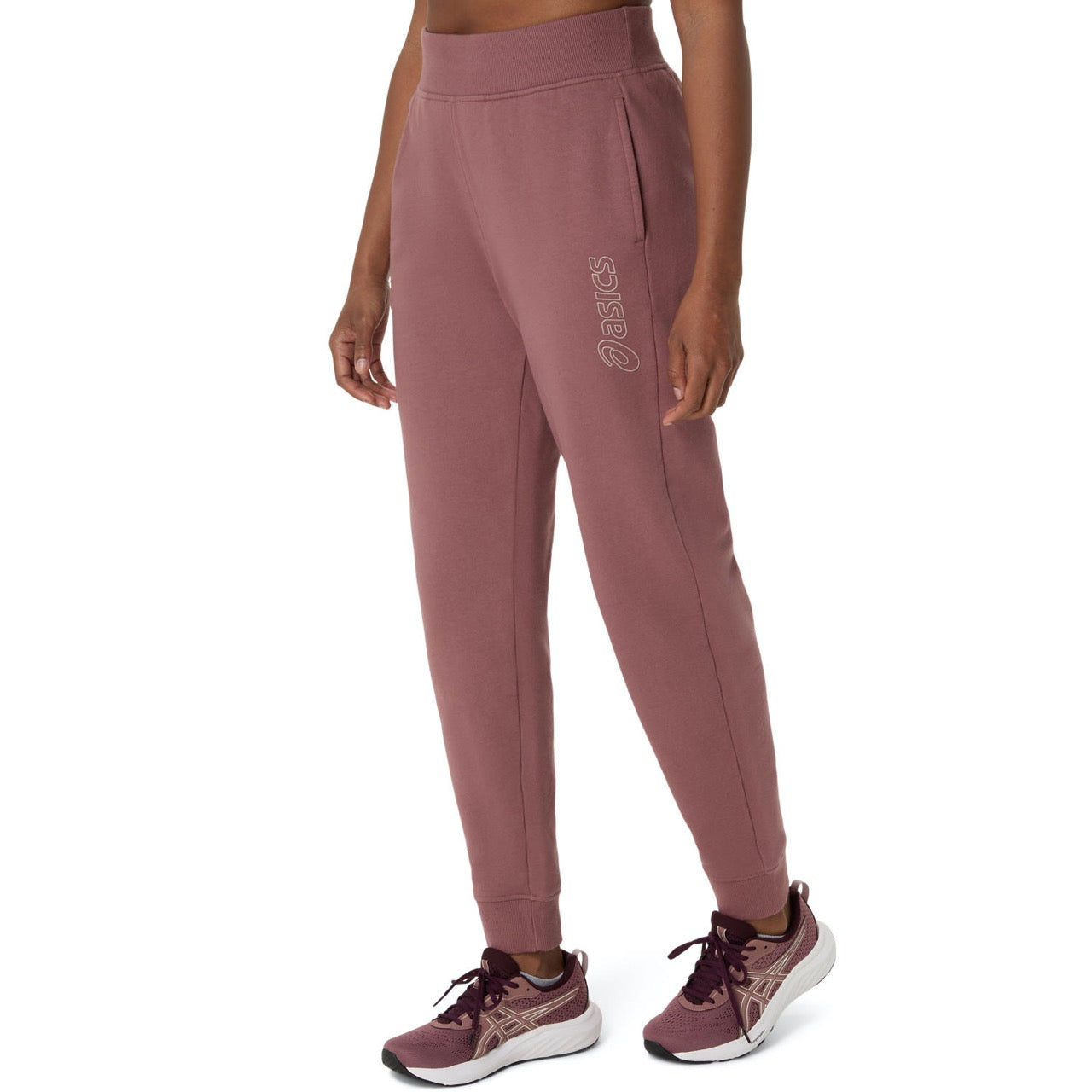 ASICS Big Logo Trainingshose Damen Fawn
