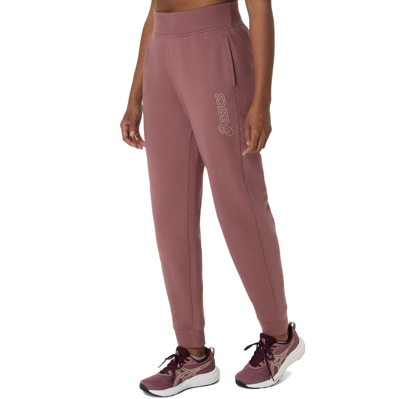 ASICS Big Logo Trainingshose Damen Fawn
