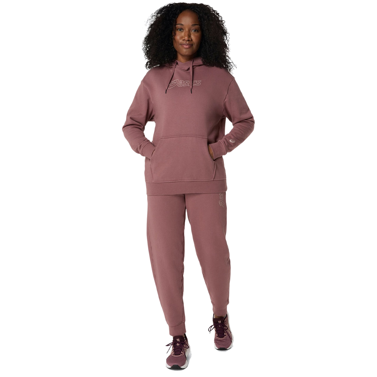 ASICS Big Logo Trainingshose Damen Fawn