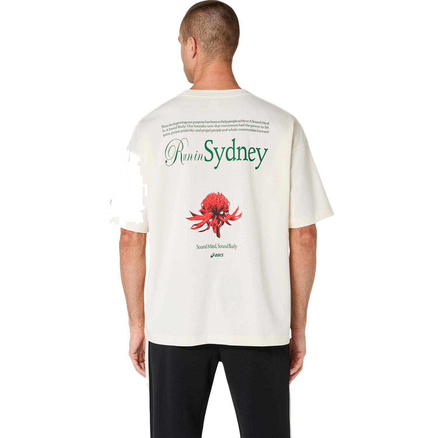 T-shirt Heritage Run City da uomo color crema