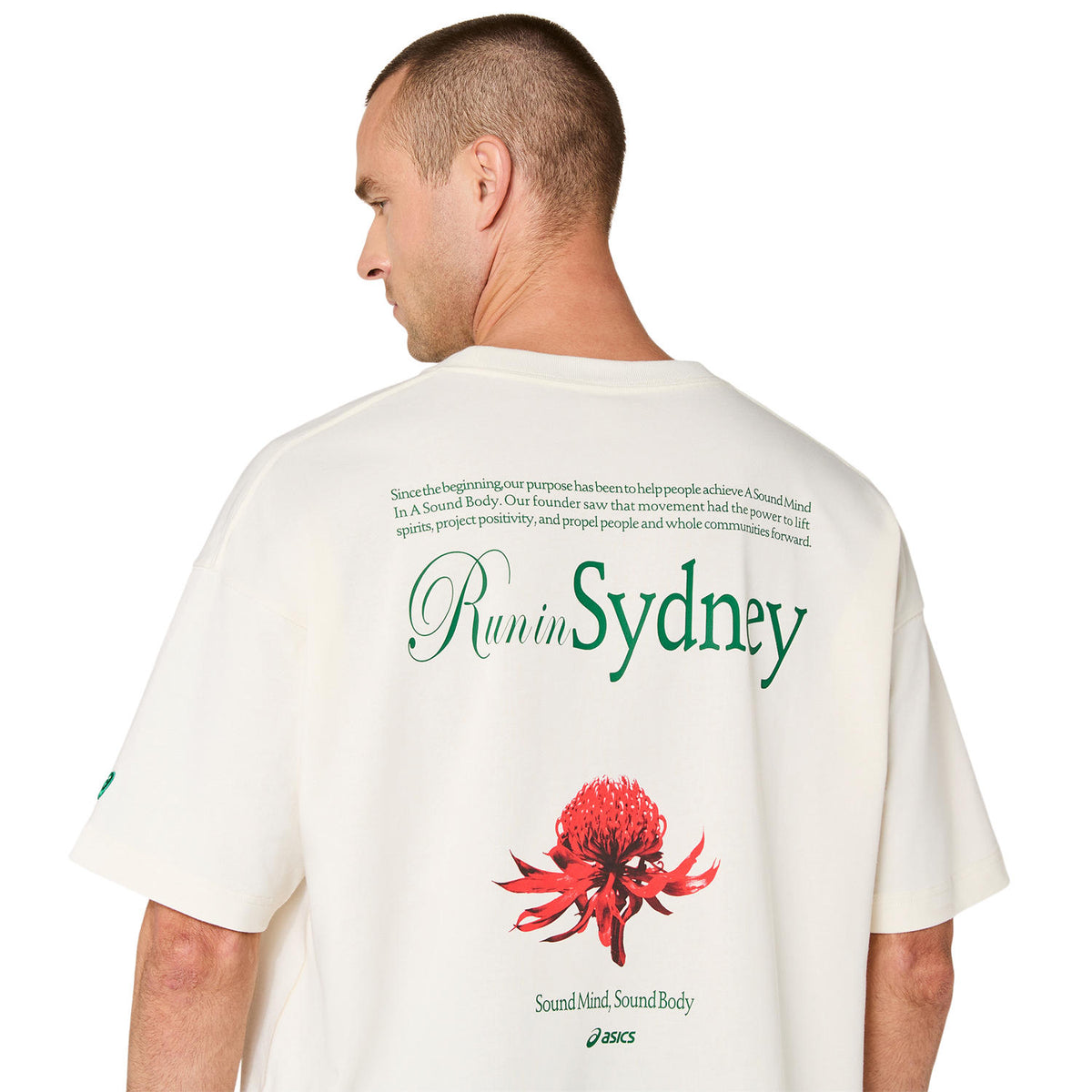 T-shirt Heritage Run City da uomo color crema