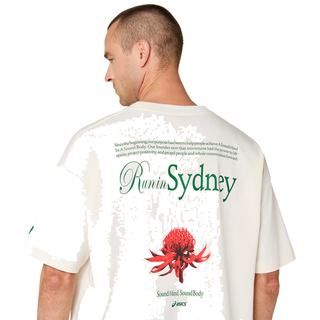T-shirt Heritage Run City da uomo color crema