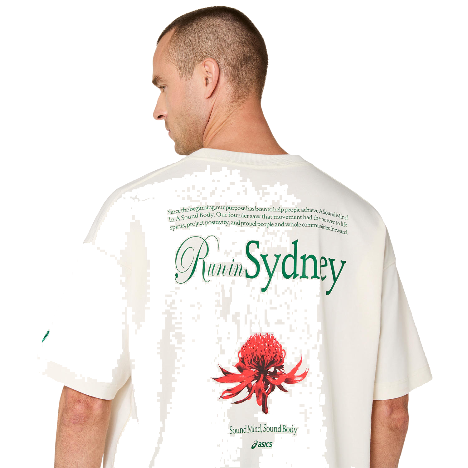 T-shirt Heritage Run City da uomo color crema