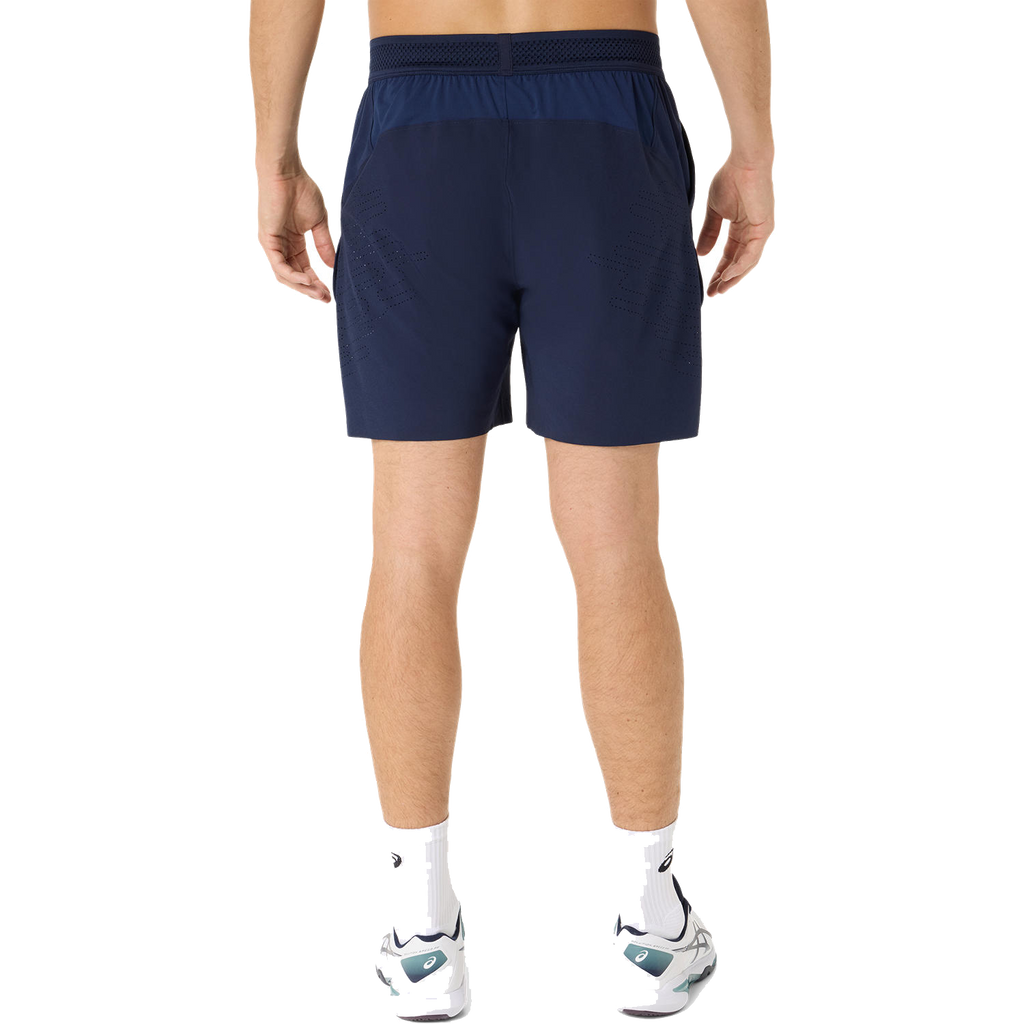 Short homme bleu marine découpé au laser de 18 cm