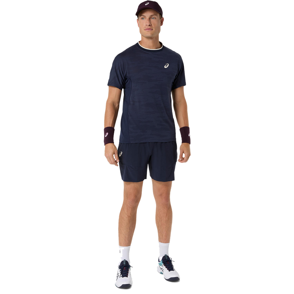 Short homme bleu marine découpé au laser de 18 cm