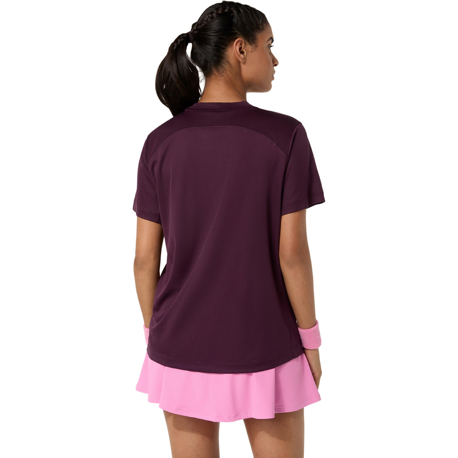 Court SS Top Damen Aubergine