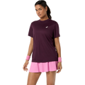 Haut Court SS pour femme, couleur aubergine