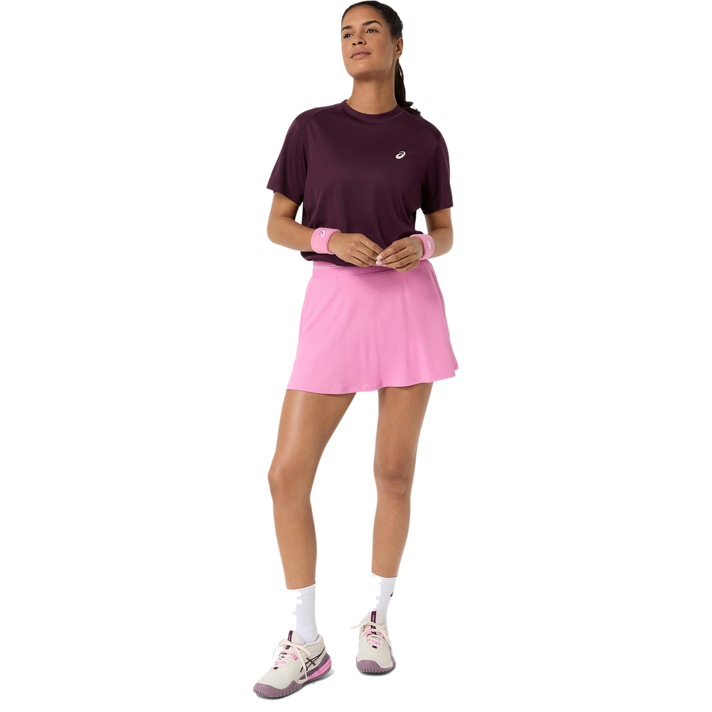 Haut Court SS pour femme, couleur aubergine