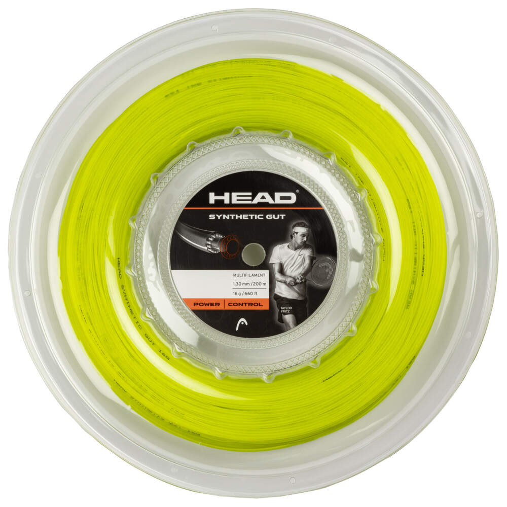 Synthetic gut string reel yellow