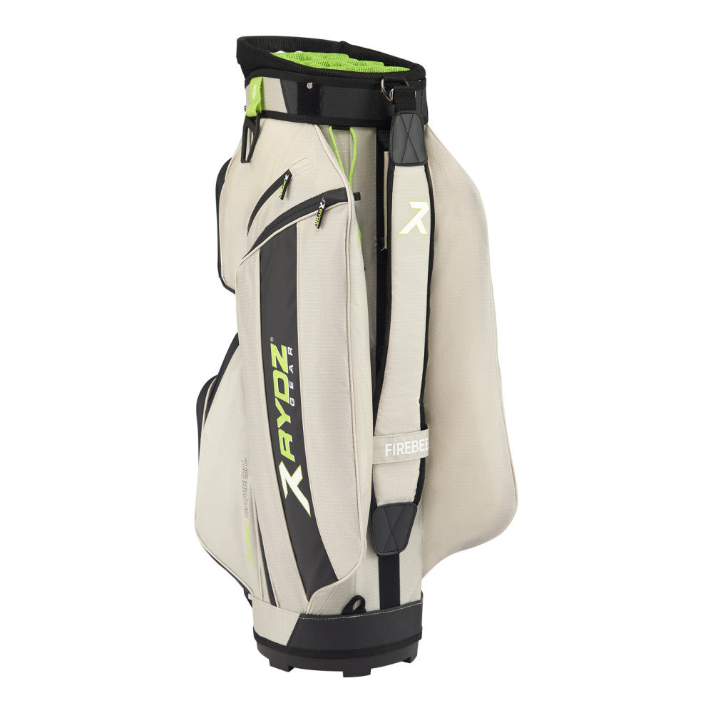 Firebee Water-Resistant Cart Bag Silver/Black/Lime