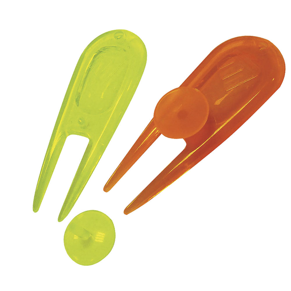 Masters Golf Neon Divot Tool incl. Ball Marker (2-Pack)