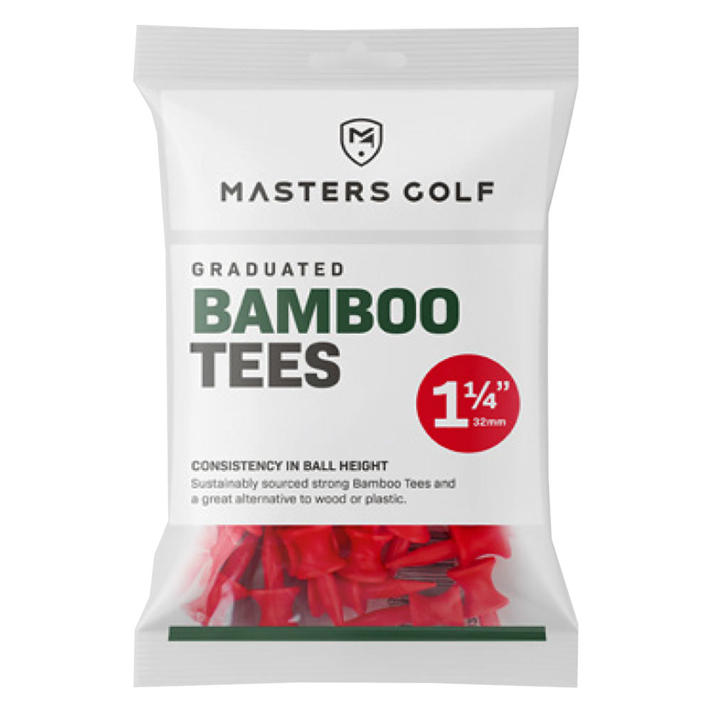 Masters Graduated Bamboo Tees 1 1/4" Rot 35er Pack