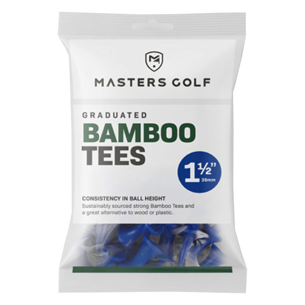 Masters Graduated Bamboo Tees 1 1/2" Blue, Pack of 30