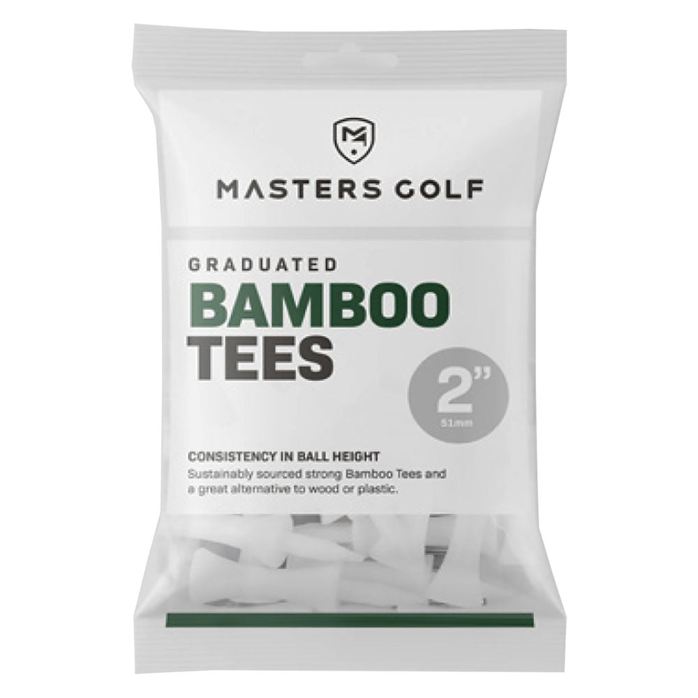 Masters Graduated Bamboo Tees 2" Weiss 25er Pack