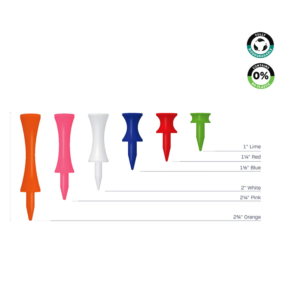 Masters Graduated Bamboo Tees 1" Lime 35er Pack