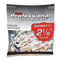 Pride Professional Tee System 2 1/8" blanc, lot de 25