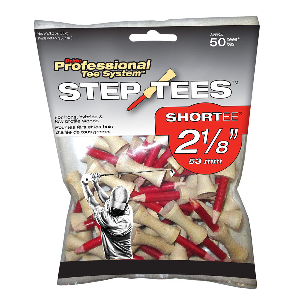 Pride Step Down Tees 2 1/8" Weiss 50er Pack
