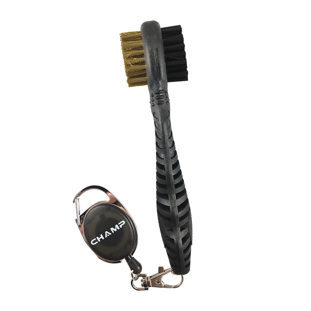 Dual Brush Club Brush with Retractable Cord