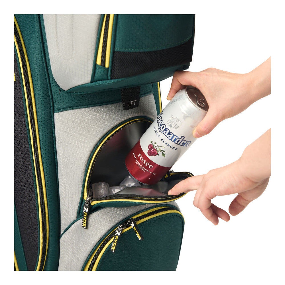 Speedy B. Q14 Cart Bag Green/Silver/Gold