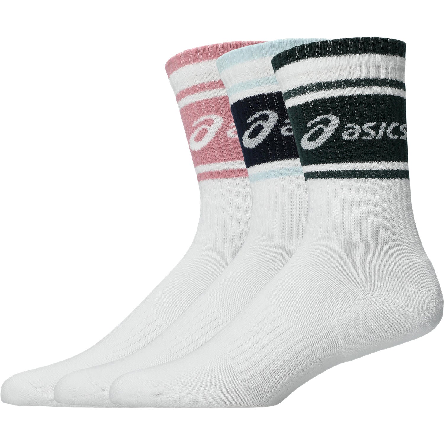 Crew Socken 3er Pack Blau / Petrol / Rosa