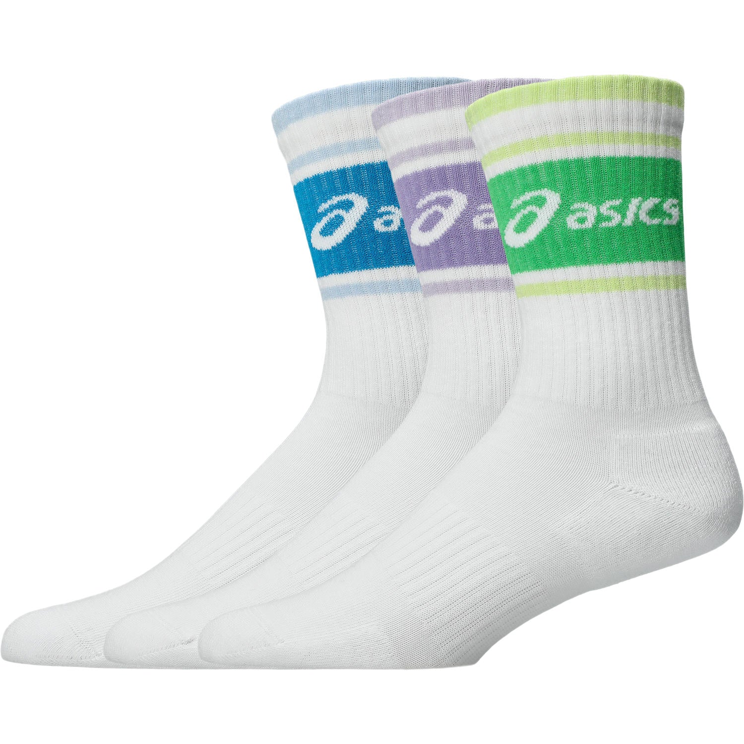 Crew Socken 3er Pack Grün / Blau / Lila
