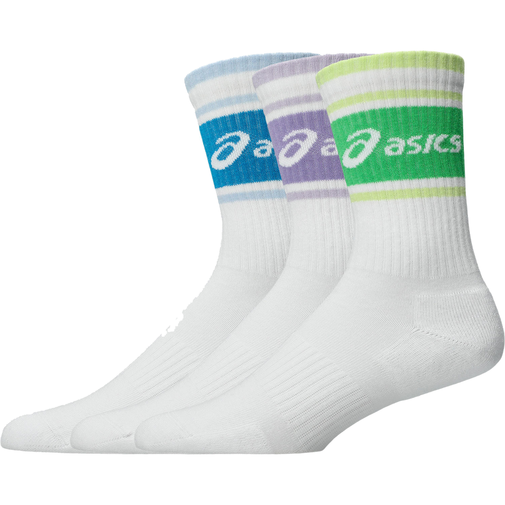 Lot de 3 paires de chaussettes mi-mollet vertes/bleues/violettes