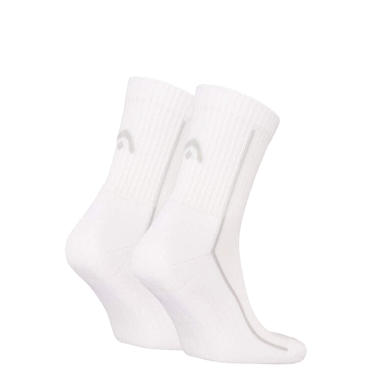 Performance Short Crew Tennis Socks 2-Pack White