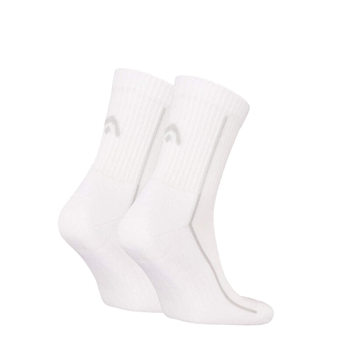 Performance Short Crew Tennis Socks 2-Pack White