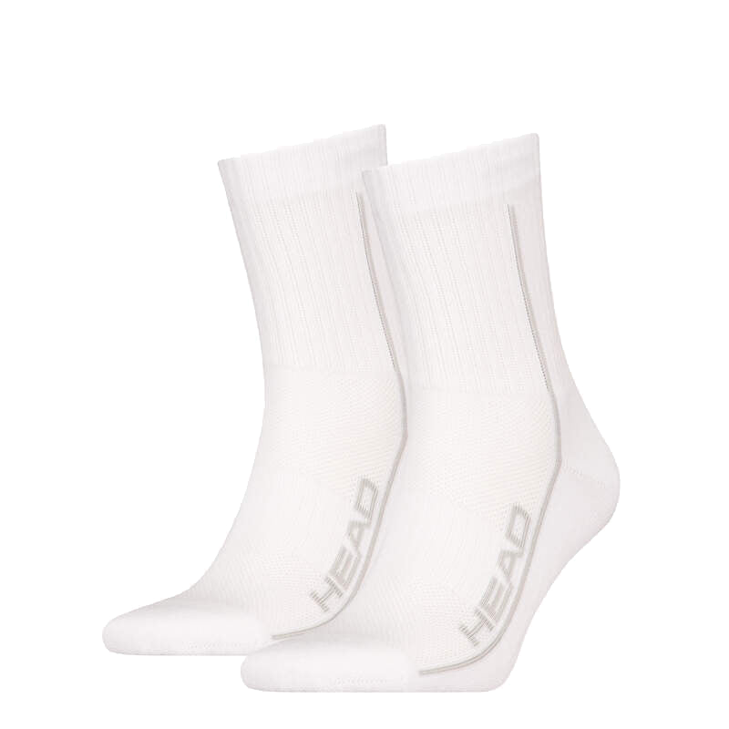 Performance Short Crew Tennis Socks 2-Pack White