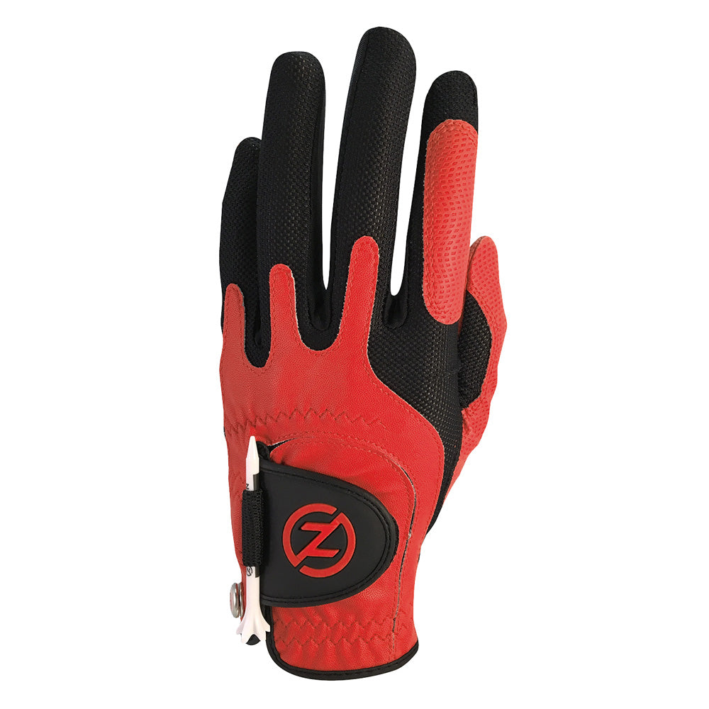 Zero Friction Compression-Fit Golf Glove Men's Red Left (for right-handed golfers)
