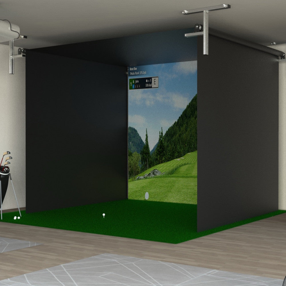 Vanish 11 einfahrbares Golfsimulator-Studio 3,12 x 2,6 x 1,5 m Handkurbel