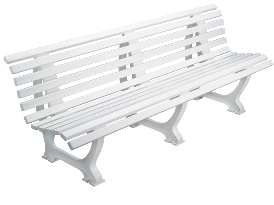 Bank Sindelfingen 200 cm Länge, Weiss